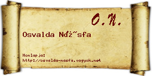 Osvalda Násfa névjegykártya